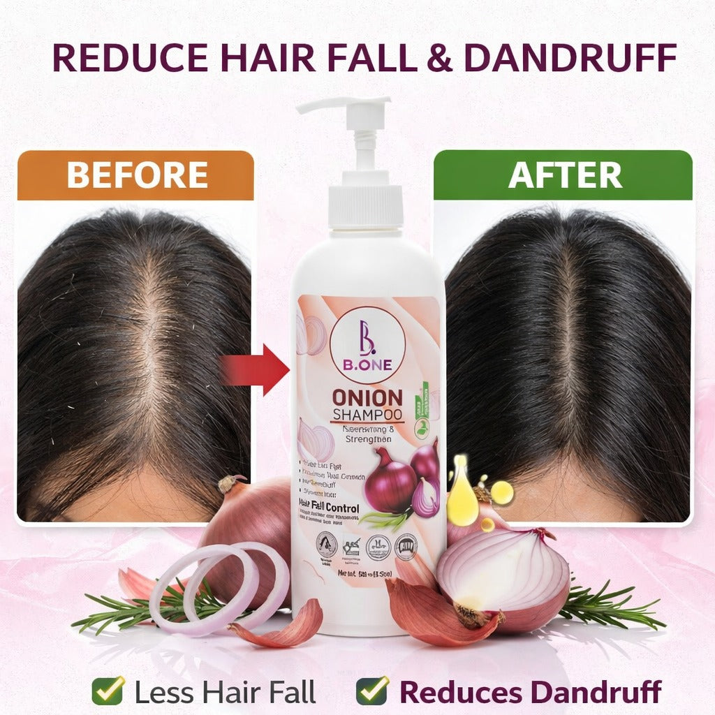 B.ONE Onion Shampoo 360ml | Strengthen Hair & Reduce Hair Fall