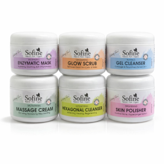 EcoSofine 6 in 1 Whitening Facial Set – Complete Professional Glow Kit 100G