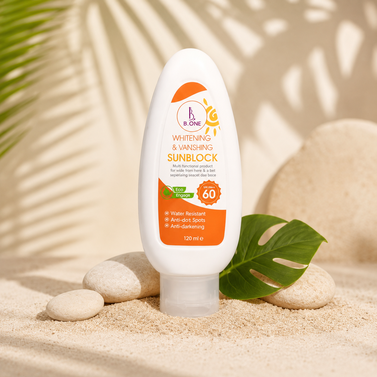 B.ONE Whitening & Vanishing Sunblock 120ml | UV Protection & Skin Brightening