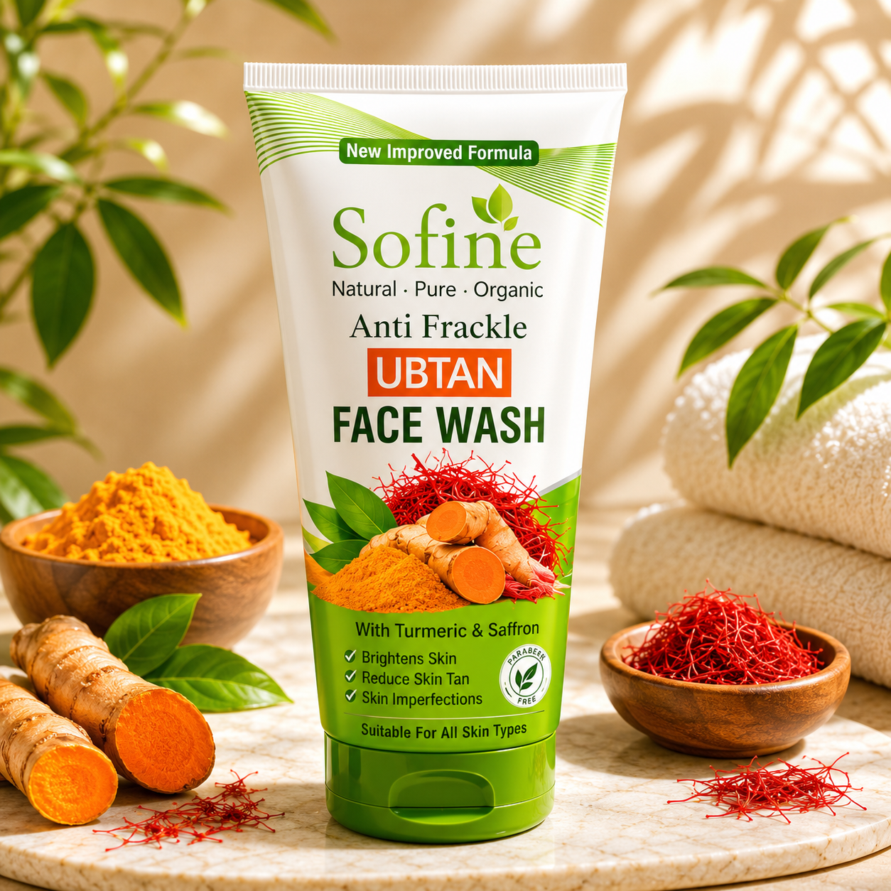 Sofine Anti Freckle Ubtan Face Wash – Brightening & Dark Spot Cleanser
